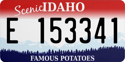 ID license plate E153341