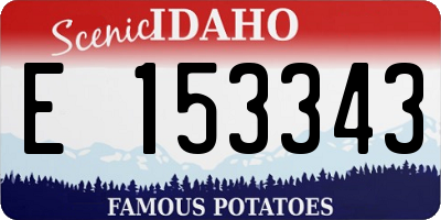 ID license plate E153343