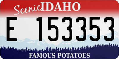 ID license plate E153353