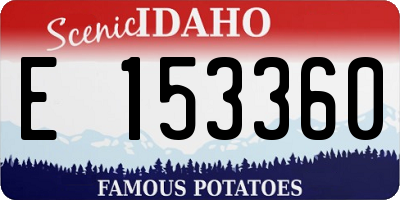 ID license plate E153360