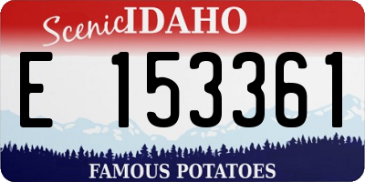 ID license plate E153361