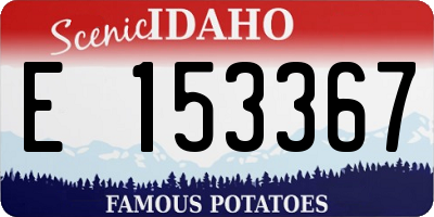 ID license plate E153367