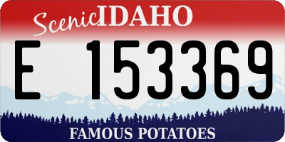 ID license plate E153369
