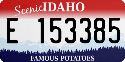 ID license plate E153385