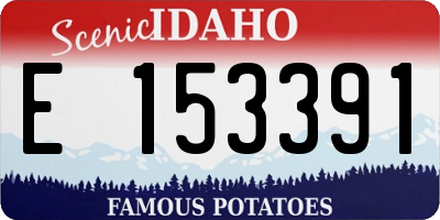 ID license plate E153391