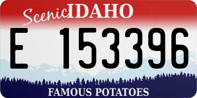 ID license plate E153396
