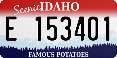 ID license plate E153401