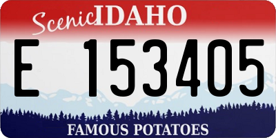 ID license plate E153405