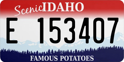 ID license plate E153407