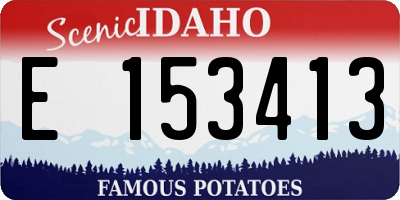ID license plate E153413