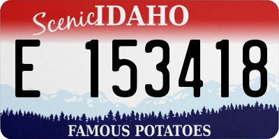 ID license plate E153418