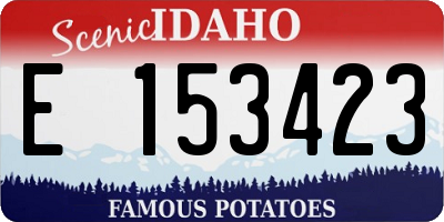 ID license plate E153423