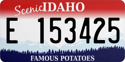 ID license plate E153425