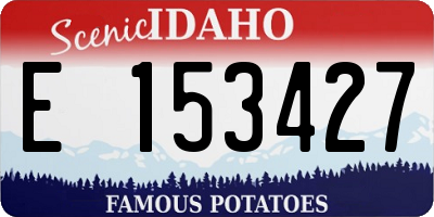 ID license plate E153427