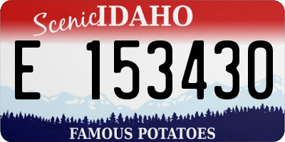 ID license plate E153430