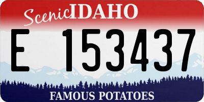 ID license plate E153437