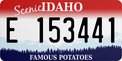 ID license plate E153441