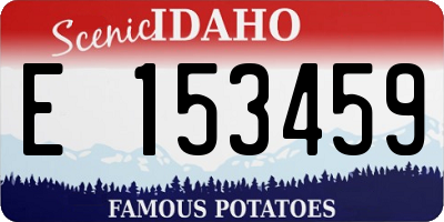 ID license plate E153459