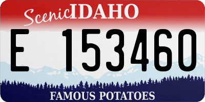 ID license plate E153460