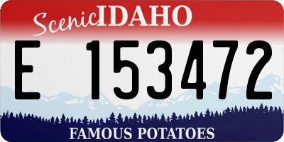 ID license plate E153472