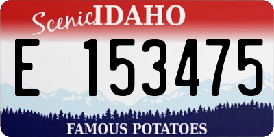 ID license plate E153475