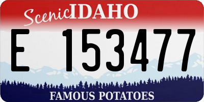 ID license plate E153477