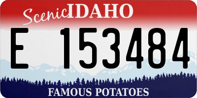 ID license plate E153484