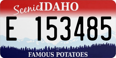 ID license plate E153485