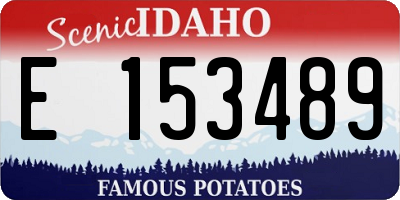 ID license plate E153489