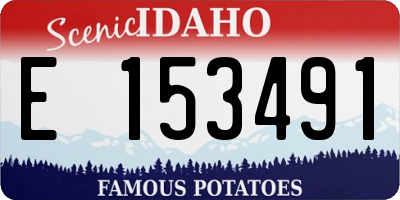 ID license plate E153491