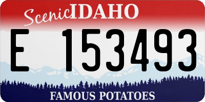 ID license plate E153493