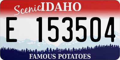ID license plate E153504