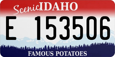 ID license plate E153506