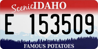 ID license plate E153509