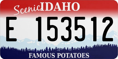 ID license plate E153512