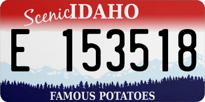 ID license plate E153518