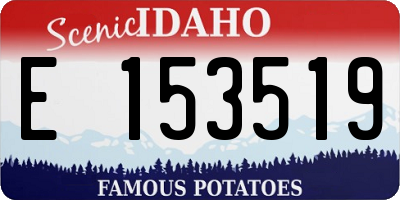 ID license plate E153519