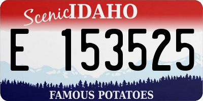 ID license plate E153525