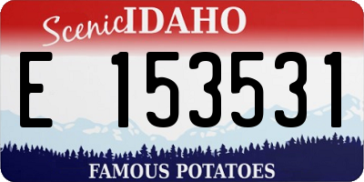 ID license plate E153531