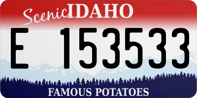 ID license plate E153533