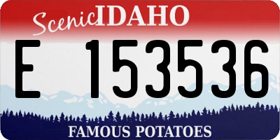 ID license plate E153536