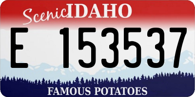 ID license plate E153537