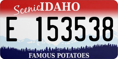 ID license plate E153538
