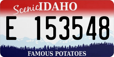 ID license plate E153548