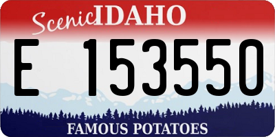 ID license plate E153550
