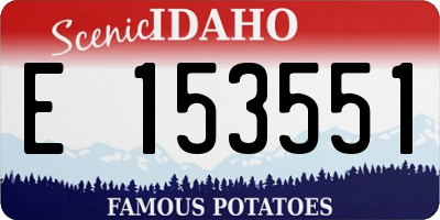 ID license plate E153551