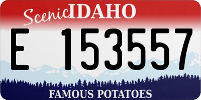 ID license plate E153557