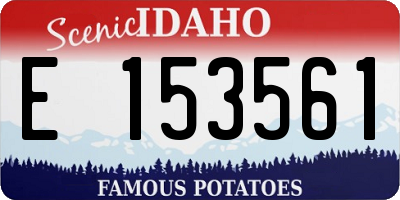 ID license plate E153561