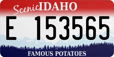 ID license plate E153565