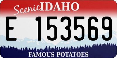 ID license plate E153569